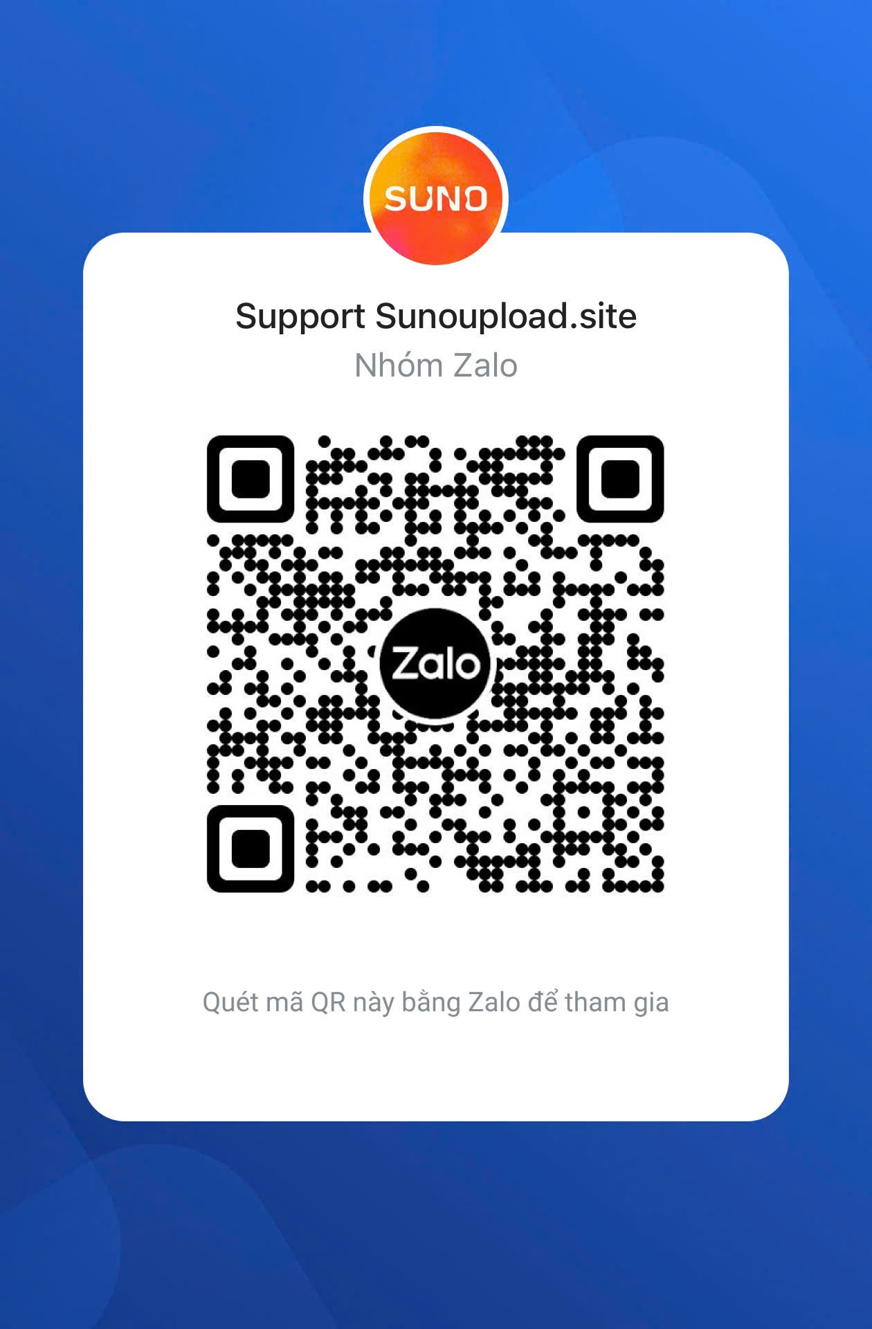 QR tham gia nhóm Zalo hỗ trợ